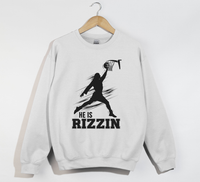 Load image into Gallery viewer, He Is Rizzin&#39; Funny Jesus Meme Sweatshirt
