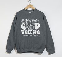 Load image into Gallery viewer, He Who Finds A Wife, Finds A Good Thing - Sweatshirt
