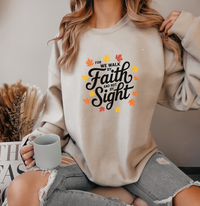 Load image into Gallery viewer, Walk By Faith Not By Sight - Women&#39;s Sweatshirt
