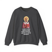 Load image into Gallery viewer, Saint Nicholas Funny Meme Print - Unisex Dark Sweatshirt
