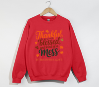 Load image into Gallery viewer, Thankful, Blessed And Kind Of A Mess - Christian Sweatshirt