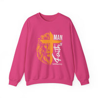 Load image into Gallery viewer, Man of Faith, Jesus Lion Cross Shirt, Christian Sweatshirt, Bible Verse Shirt, Unisex Gift