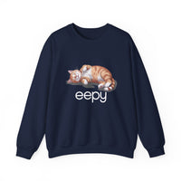Load image into Gallery viewer, Cute Eepy, Cat Sweatshirt, Cozy Sleeping Cat, Unisex Pullover for Cat Lovers