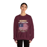 Load image into Gallery viewer, Normal Isn&#39;t Coming Back, Jesus Is Unisex Sweatshirt Religious Crewneck Jumper, Christian Apparel, Inspirational Clothing, Cozy Religious
