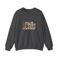 Load image into Gallery viewer, Fall for Jesus Sweatshirt, He Never Leaves, Christian Unisex Faith Pullover
