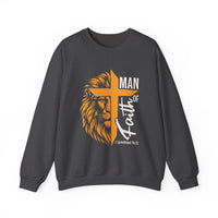 Load image into Gallery viewer, Man of Faith, Jesus Lion Cross Shirt, Christian Sweatshirt, Bible Verse Shirt, Unisex Gift