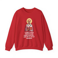 Load image into Gallery viewer, Saint Nicholas Funny Meme Print - Unisex Dark Sweatshirt
