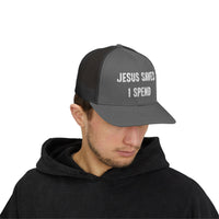 Load image into Gallery viewer, Jesus Saves Snapback Trucker Cap - Faith-Based Inspirational Hat
