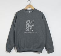 Load image into Gallery viewer, Wake Pray Slay - Christian Sweatshirt
