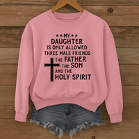 Load image into Gallery viewer, My Daughter Only Allowed Three Male Friends, Holy Trinity Faith Gift, Funny Christian Sweatshirt, Dad Shirt, Father's Day Gift