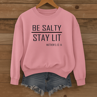Load image into Gallery viewer, Be Salty Stay Lit - Cozy Unisex Christian Sweatshirt