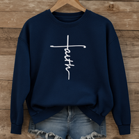 Load image into Gallery viewer, Cross Faith Design - Women's Sweatshirt