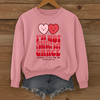 Load image into Gallery viewer, Im Not Perfect But Grace Looks Cute on Me, Christian Sweatshirt, Heart Shirt, Valentines Day Gift