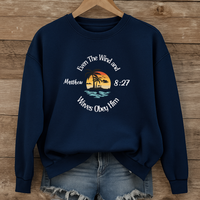 Load image into Gallery viewer, Even the Wind and Waves Obey Him, Matthew 8:27, Christian Sweatshirt, Jesus Faith Beach Unisex Shirt