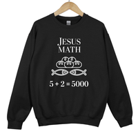 Load image into Gallery viewer, Jesus Math Fish And Loaves, Feeding The 5000 Christian Shirt, Bible Miracle Faith Sweatshirt, Christian Easter Gift