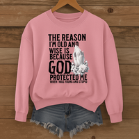 Load image into Gallery viewer, God Protected Me - Christian Sweatshirt for Aunts and Grandmas