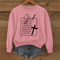 Load image into Gallery viewer, GOD Designed Me Created Me, Inspirational Religious Shirt, Christian Sweatshirt