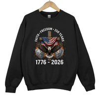 Load image into Gallery viewer, Faith Freedom 250 Years Shirt, 1776 2026 Patriotic Eagle, Christian American Cross Shirt, USA Independence Gift