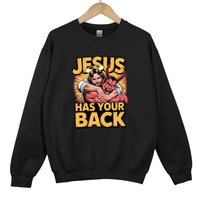 Load image into Gallery viewer, Jesus Has Your Back, Funny Christian Shirt, Faith Sweatshirt, Religious Gift Idea