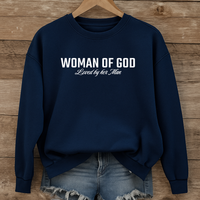 Load image into Gallery viewer, Woman of God Sweatshirt, For Wife, Christian Sweatshirt, Women's Faith, Mother's Day Valentines Gift