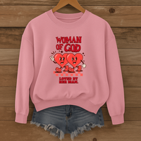 Load image into Gallery viewer, Woman Of God Loved By Her Man, Valentines Day Gift, Heart Shirt, Couple Gift Sweatshirt