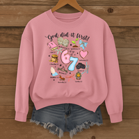 Load image into Gallery viewer, God Did It First Six Seven Shirt, Christian 6 7 Meme, Jesus Shirt, Faith Christian Sweatshirt, Inspirational Christian Shirt