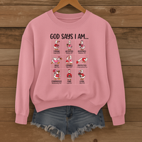 Load image into Gallery viewer, God Says I Am - Cute Christian Goose Sweatshirt