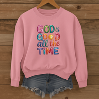 Load image into Gallery viewer, God Is Good All the Time, Colorful Bible Verse Faith Shirt, Christian Sweatshirt, Jesus Shirt
