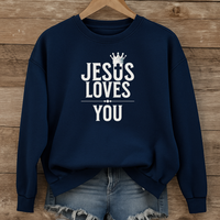Load image into Gallery viewer, Jesus Loves You, Christian Sweatshirt, Minimalist Christian Gift, Jesus Lover Shirt