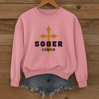 Load image into Gallery viewer, Sober By The Grace Of God, Jesus Cross Sweatshirt, Sobriety Christian Shirt, Sobery Anniversary Gift