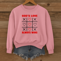 Load image into Gallery viewer, Gods Love Always Wins, Christian Valentine Shirt, Jesus Lover Shirt, Faith Gift Ideas