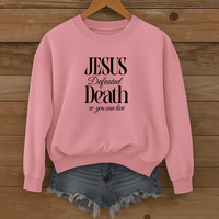 Load image into Gallery viewer, Jesus Defeated Death, Easter Sweatshirt, Christian Faith Shirt, Resurrection Sunday Religious Gift