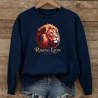 Load image into Gallery viewer, Rising Lion Sweatshirt, Numbers 23:24, Bible Verse Christian Shirt, Unisex Faith Pullover