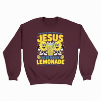 Load image into Gallery viewer, Life Gave Me Lemons, Jesus Makes Lemonade, Funny Christian Humor Sweatshirt, Faith Shirt