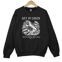 Load image into Gallery viewer, Get In Loser We're Doing God's Will, Jonah and the Whale, Christian Humor, Floral Christian Shirt, Funny Bible Verse Gift