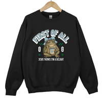 Load image into Gallery viewer, First of All Jesus Thinks I'm a Delight - Funny Christian Frog Coffee Shirt