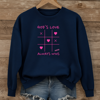 Load image into Gallery viewer, God's Love Always Wins - Unisex Crewneck Sweatshirt
