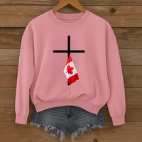 Load image into Gallery viewer, Canada Flag Cross Shirt - Patriotic Christian Sweatshirt For Canadians