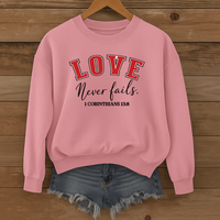 Load image into Gallery viewer, Love Never Fails Unisex Sweatshirt
