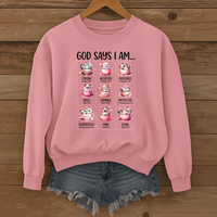 Load image into Gallery viewer, God Says I Am - Christian Cat Sweatshirt