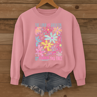 Load image into Gallery viewer, The Lord Is Greater Than the Giants You Face, Floral Christian Sweatshirt, Faith Based Shirt