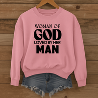 Load image into Gallery viewer, Woman of God Sweatshirt, For Wife, Christian Sweatshirt, Women's Faith, Mother's Day Valentines Gift