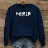 Load image into Gallery viewer, Man of God Loved By His Woman, Christian Sweatshirt, Men's Faith, Father's Day, Valentines Gift
