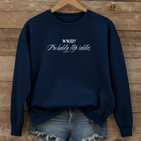 Load image into Gallery viewer, WWJD Probably Flip Tables, Funny Christian Sweatshirt, Faith Humor Shirt, Sarcastic Christian Shirt
