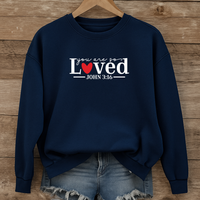 Load image into Gallery viewer, You Are So Loved, John 3:16, Christian Sweatshirt, Bible Verse Shirt, Valentine Gift For Her