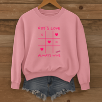 Load image into Gallery viewer, God's Love Always Wins - Unisex Crewneck Sweatshirt
