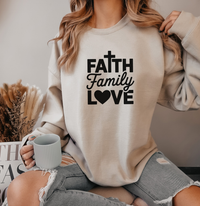 Load image into Gallery viewer, Faith Family Love Sweatshirt
