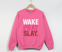 Load image into Gallery viewer, Wake Pray Slay - Christian Sweatshirt
