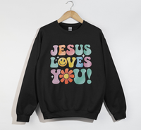 Load image into Gallery viewer, Jesus Loves You - Christian Sweatshirt
