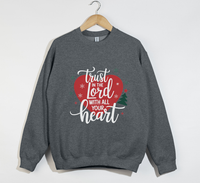 Load image into Gallery viewer, Trust In The Lord With All Your Heart - Christmas Sweatshirt

